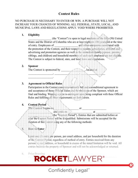 Free Contest Rules: Make & Download .